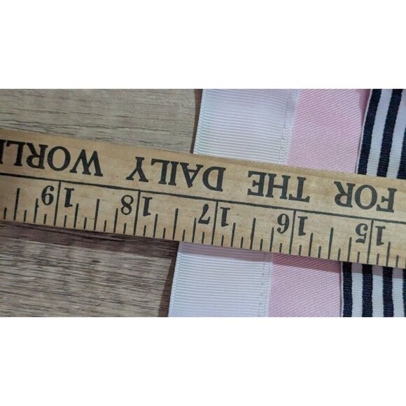 Rare EditionsBaby Girls Twill Dress Matching Hat size 18M pink black stripes - Picture 6 of 6